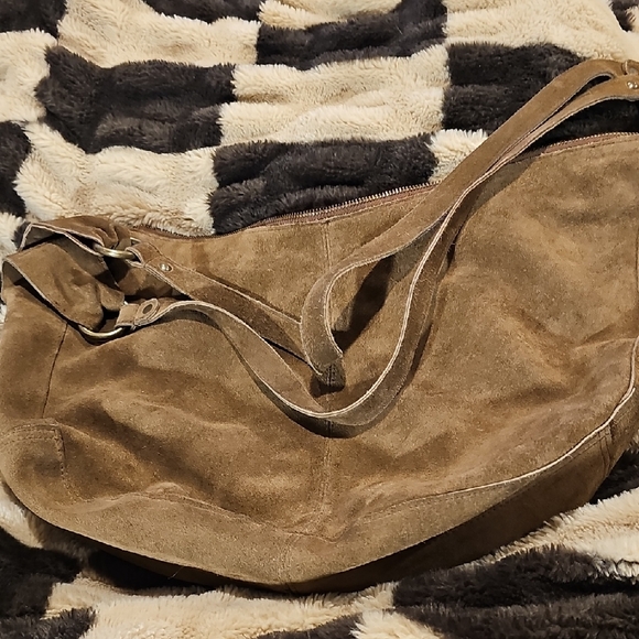 Free People Brown Suede Hobo Bag - Picture 2 of 6